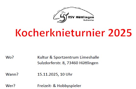 Kocherknieturnier 2025